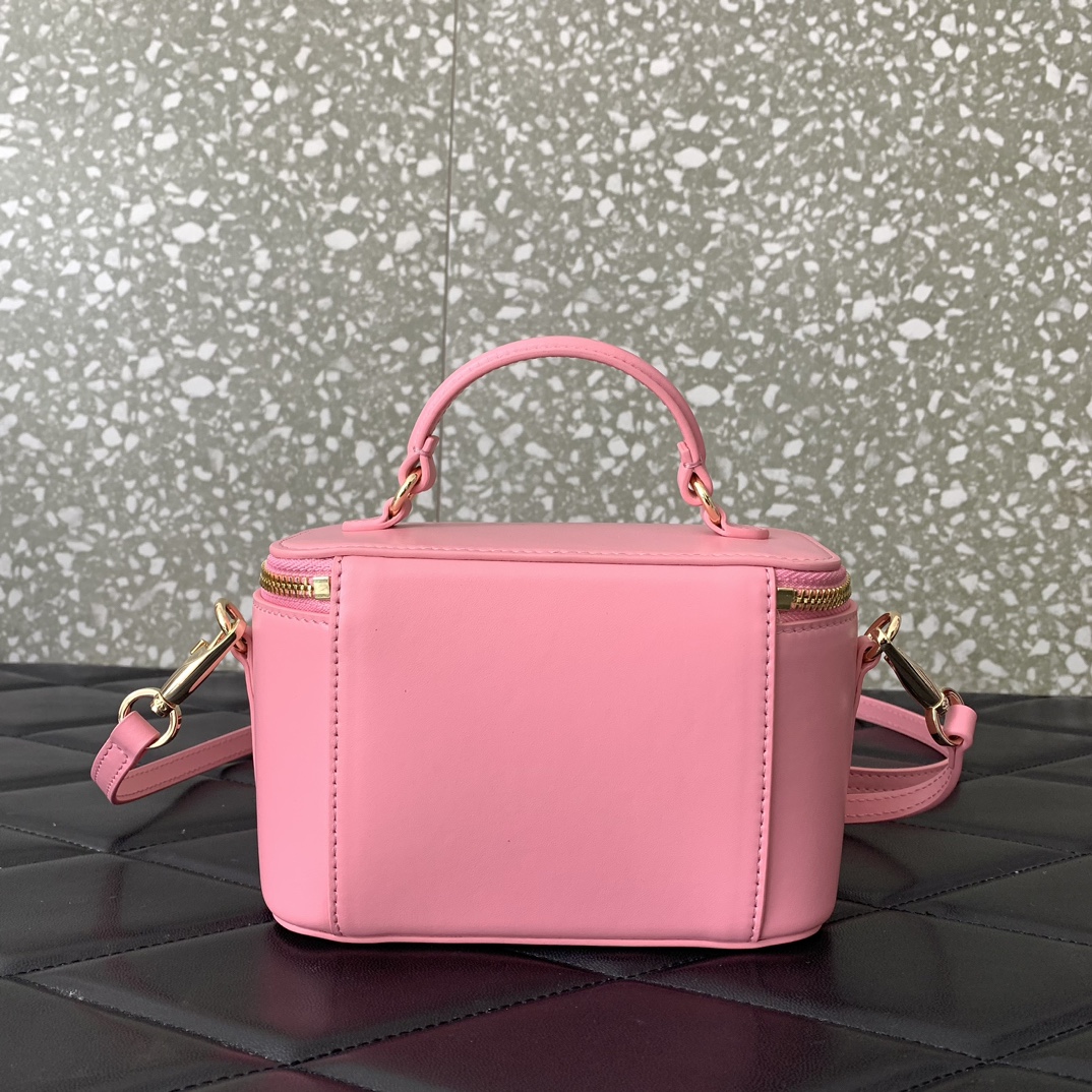 Valentino Garavani Loco Mini Box Bag in Pink Calfskin Leather 